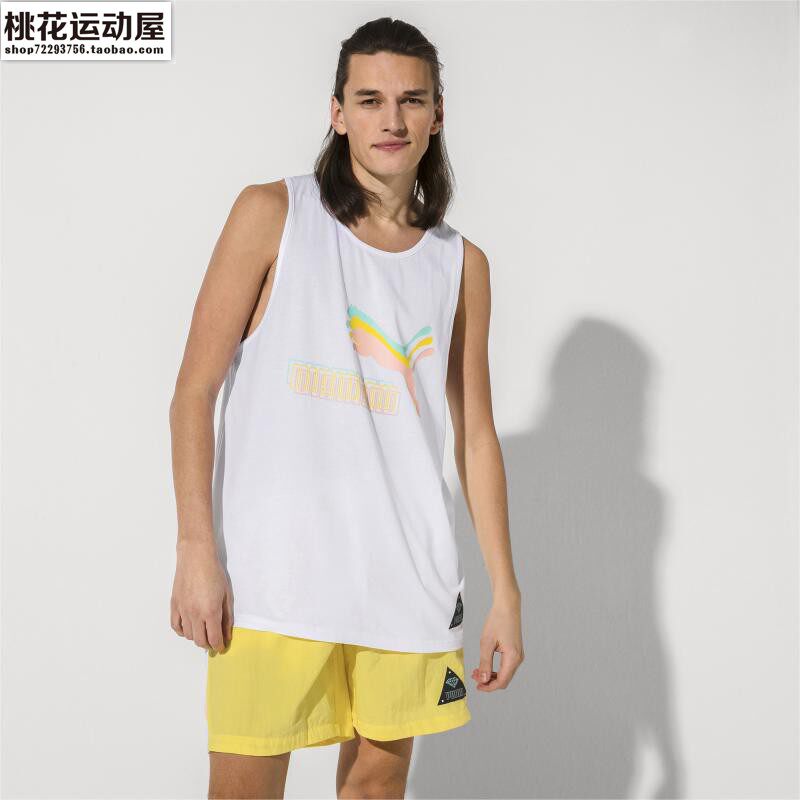 Puma/彪马男运动T恤钻石联名纯棉无袖圆领578234