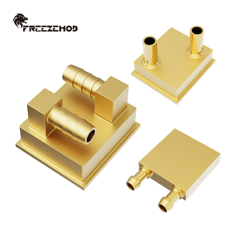 FREEZEMOD全紫铜水冷吸热头CNC加工一体式焊接耐高压SLT-ZT4040