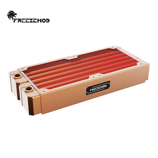 FREEZEMOD全紫铜水冷工业散热排7mm管TSRP 240SC螺纹双层45mm