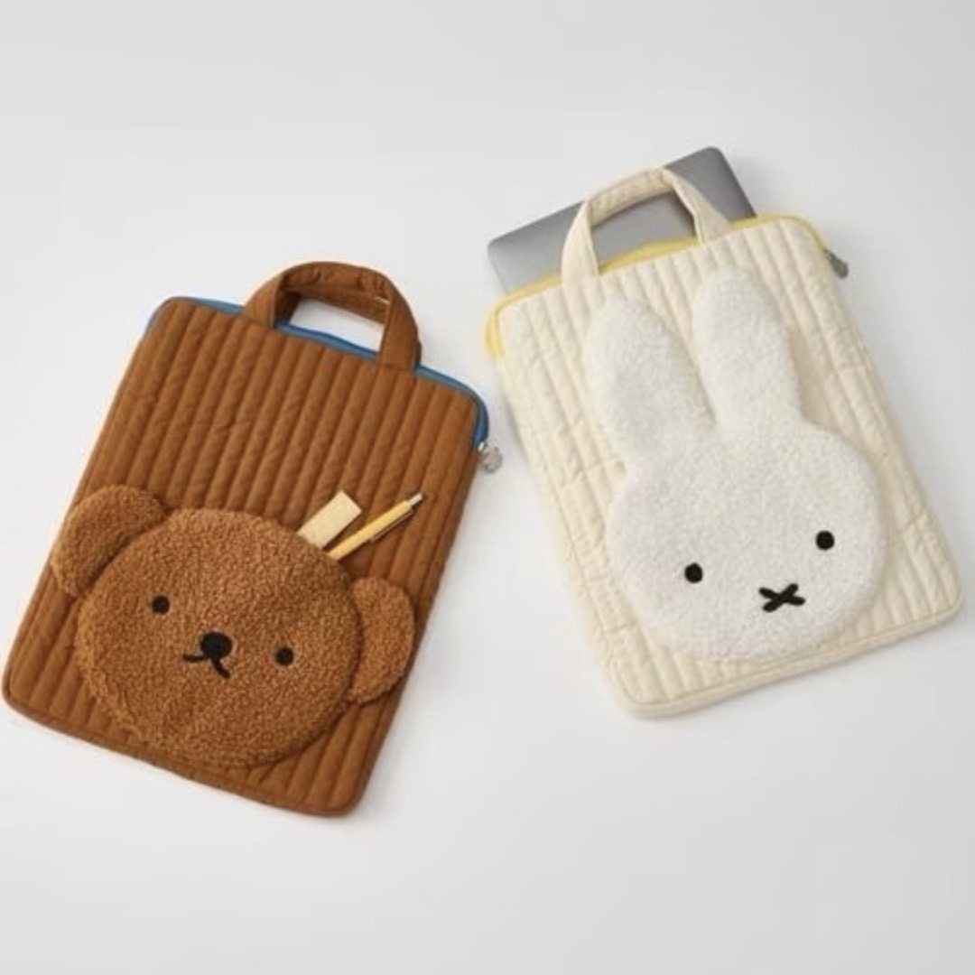 包邮 日本米飞兔兔小熊刺绣ipad平板电脑包11/12寸 内胆包