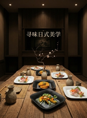 高级感轻奢日式深盘陶瓷西餐餐盘创意黑色盘子菜盘家用汤盘意面盘
