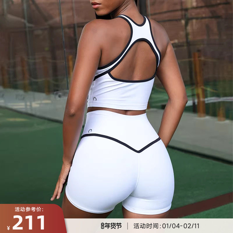RESHAPE/重塑之路 高腰零感撞色捆边复古网球健身运动短裤Power,运动服/休闲服装,运动中长裤／短裤,淘宝优惠券,粉丝福利购,淘宝优惠卷