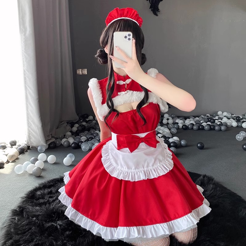 纯欲性感女仆风情趣网红女主播套装cosplay兔女装演出服战袍圣诞-封面