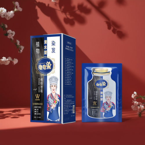 闪钻温莱影植物泡泡染袋装式发露温和草本染发不沾头皮染发剂