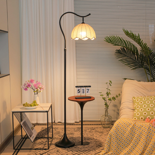 设计师落地灯客厅卧室沙发旁边氛围感艺术美式复古法式中古风台灯