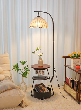 法式中古沙发旁边几侧边柜茶几角几可移动小圆桌子客厅床头置物架