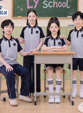 澜洋贝贝辽宁省沈阳市小学生春秋季校服第一款儿童初中生短袖班服