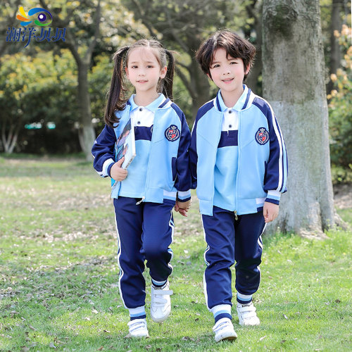 初高中小学生校服春秋运动长袖套装班服幼儿园园服男女童短袖T恤 - 封面