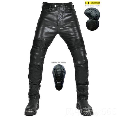 正品摔OLER机车骑行裤男冬季加绒保暖防风防水机O车覆古休闲V 防