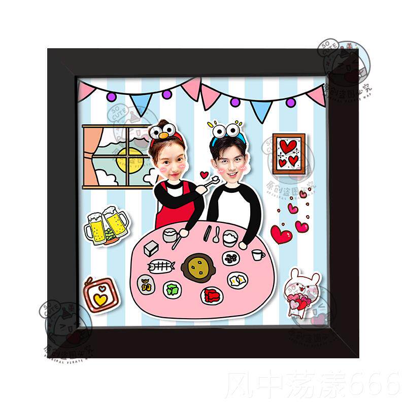 正品结婚礼物情节人送男意朋闺蜜 新婚周年纪念生友日创照片相框