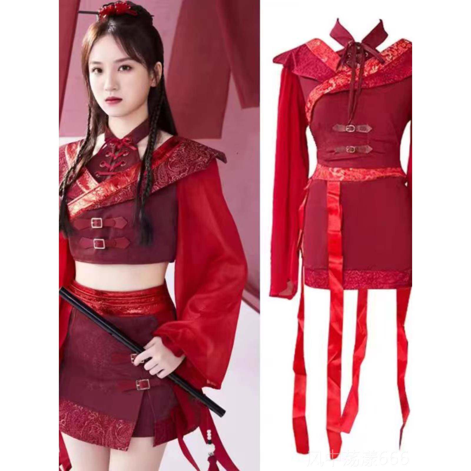 正品酒依女团典繁星少女组sing同吧款演出服套女中国风古打歌爵士