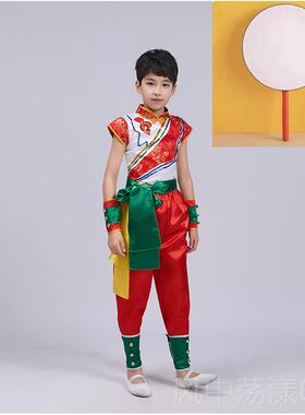 正品哪吒鼓舞蹈服童啦啦队开场出儿服运动会舞开演幕式打鼓道具少