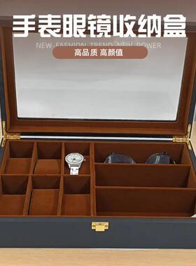 正品烤漆手表盒实木盒家用收纳盒 腕表存放6格首饰展示盒收藏木质