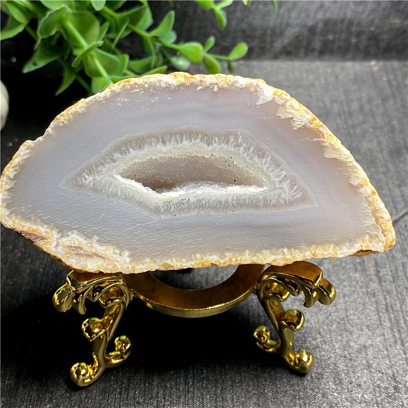 正品巴西天然迷你玛瑙聚宝盆原石摆件紫晶洞钱袋黄白水晶簇办公室图片