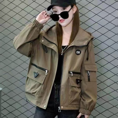 工装外套女装春秋装2025新款宽松休闲百搭派克服高级感设计感上衣