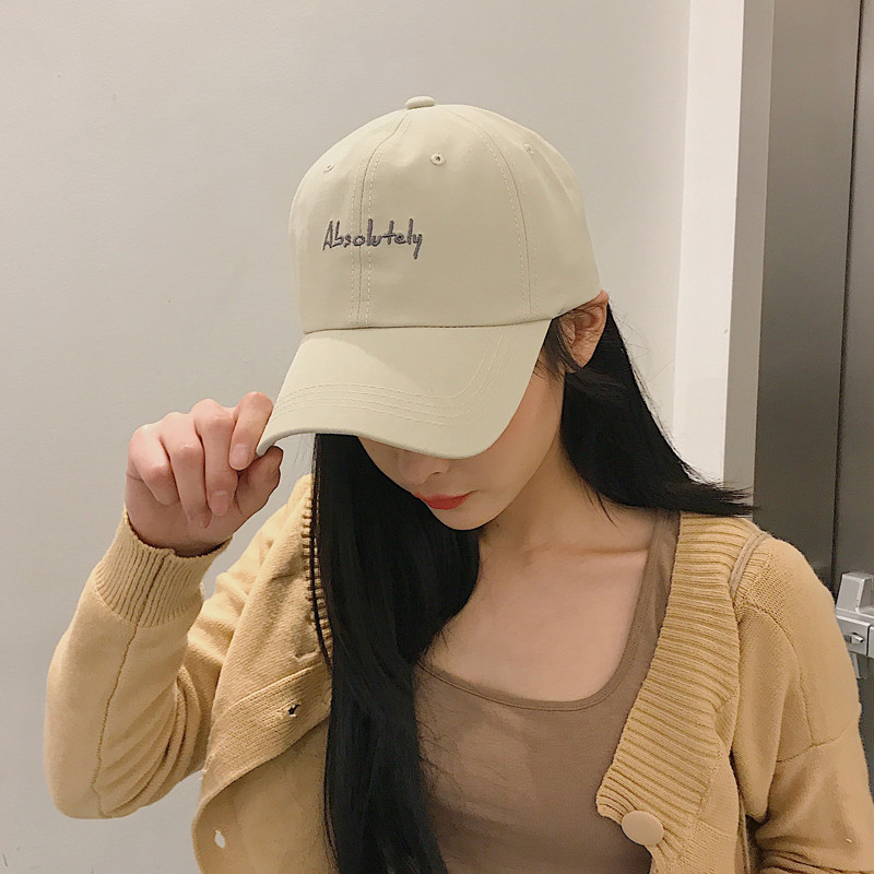软顶休闲风学生米色女士棒球帽
