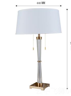 正品卧轻奢台灯K9水晶简约现代美式卧后现代欧式华主北欧风室床头