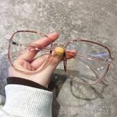 正品 黑框网眼镜小近视女防辐抗蓝光素颜眼睛显脸射护目平光镜韩版