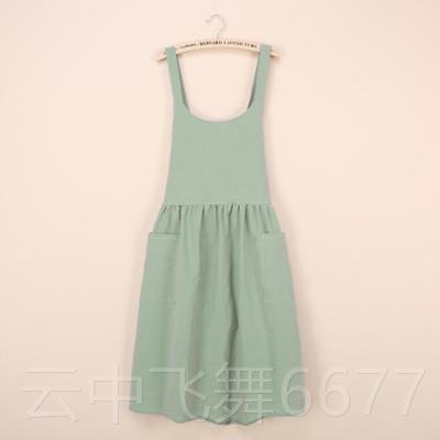 正品时尚韩式幼纯印棉厨房围裙短袖儿园老师工 作服画 画画画罩衣图片