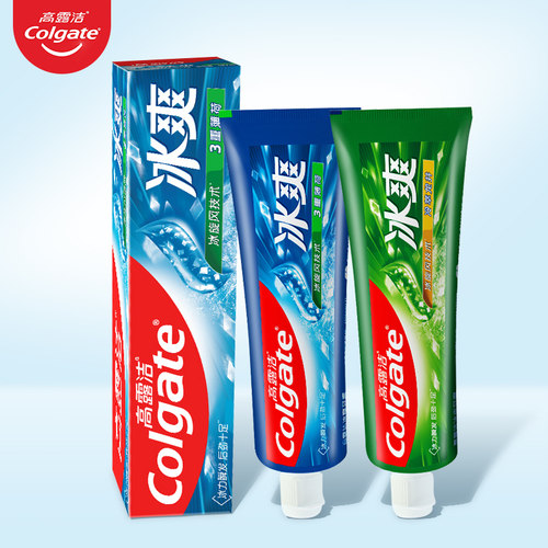 高露洁牙膏冰爽清新口气含氟防蛀