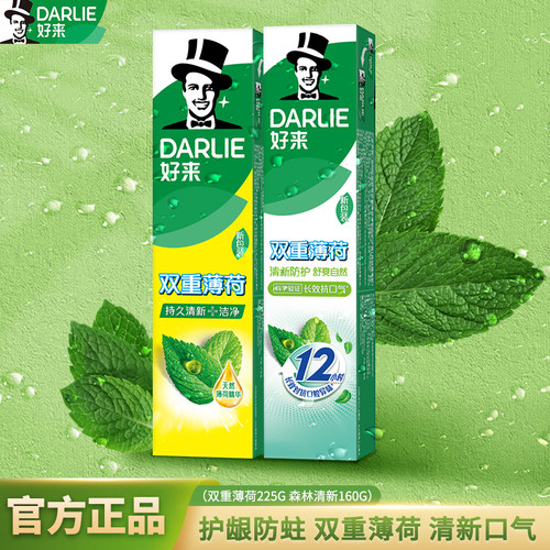 好来牙膏含氟防蛀清新口气薄荷味