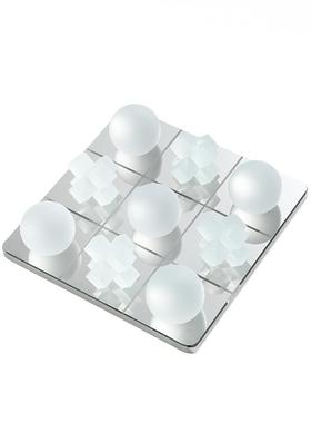 现代轻奢几何镜面亚克力棋盘摆件