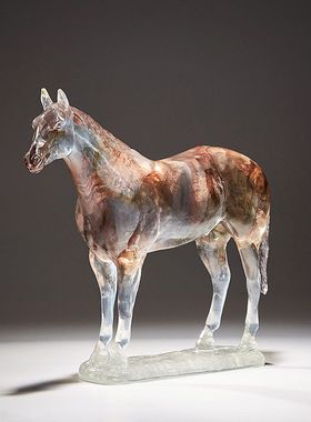 轻奢高档招财马摆件客厅办公室