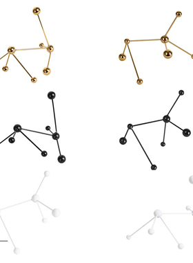 轻奢风点线几何金属精品网红摆件