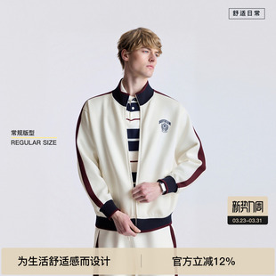 英伦学院风徽章拉链外套男轻云层运动套装 BODYDREAM 优游学派
