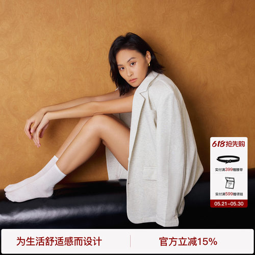 BODYDREAM女装 miu系慵懒风西装外套女分割活页设计感休闲西服