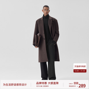 呢子高级松弛感风衣外套 中长款 BODYDREAM复古毛呢大衣男款 秋冬季