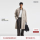 BODYDREAM平驳领双排扣长款 后背活褶扣袢 风衣外套高级感垫肩大衣
