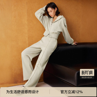 廓形休闲卫衣miu系运动套装 BODYDREAM松弛慵懒风春季 外套女短款