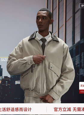 【无界穿行·wherever】BODYDREAM做旧工装夹棉外套男巴恩风夹克