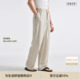 天丝亚麻 2026春季 BODYDREAM意式 男阔腿裤 新品 老钱原麻休闲裤