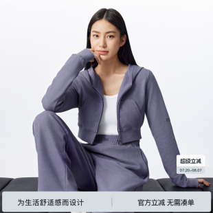 BODYDREAM女装 上衣 短款 外套肌理感连帽运动卫衣针织休闲拉链开衫