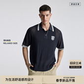 男夏季 BODYDREAM POLO衫 松弛镂空短袖 莱赛尔半拉链T恤 优游学派