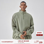 运动套装 BODYDREAM半拉链卫衣男秋冬手写体刺绣休闲通勤长袖 上衣