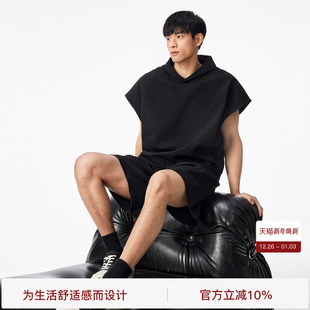 帽衫 BODYDREAM大廓形无袖 男背心休闲坎肩运动套装 显壮显肩宽