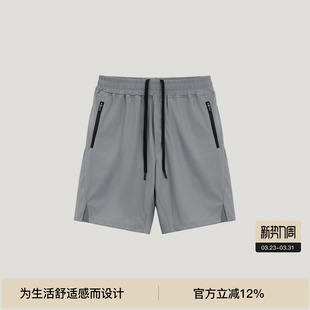 修身 高弹针织四分裤 版 BODYDREAM肌理感短裤 直筒复古运动裤 型