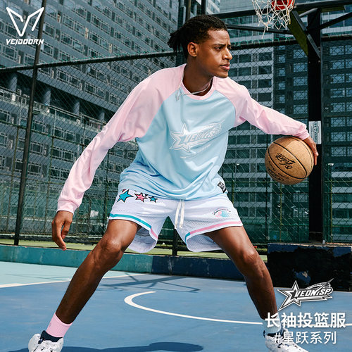 维动长袖星跃投篮服T恤男美式