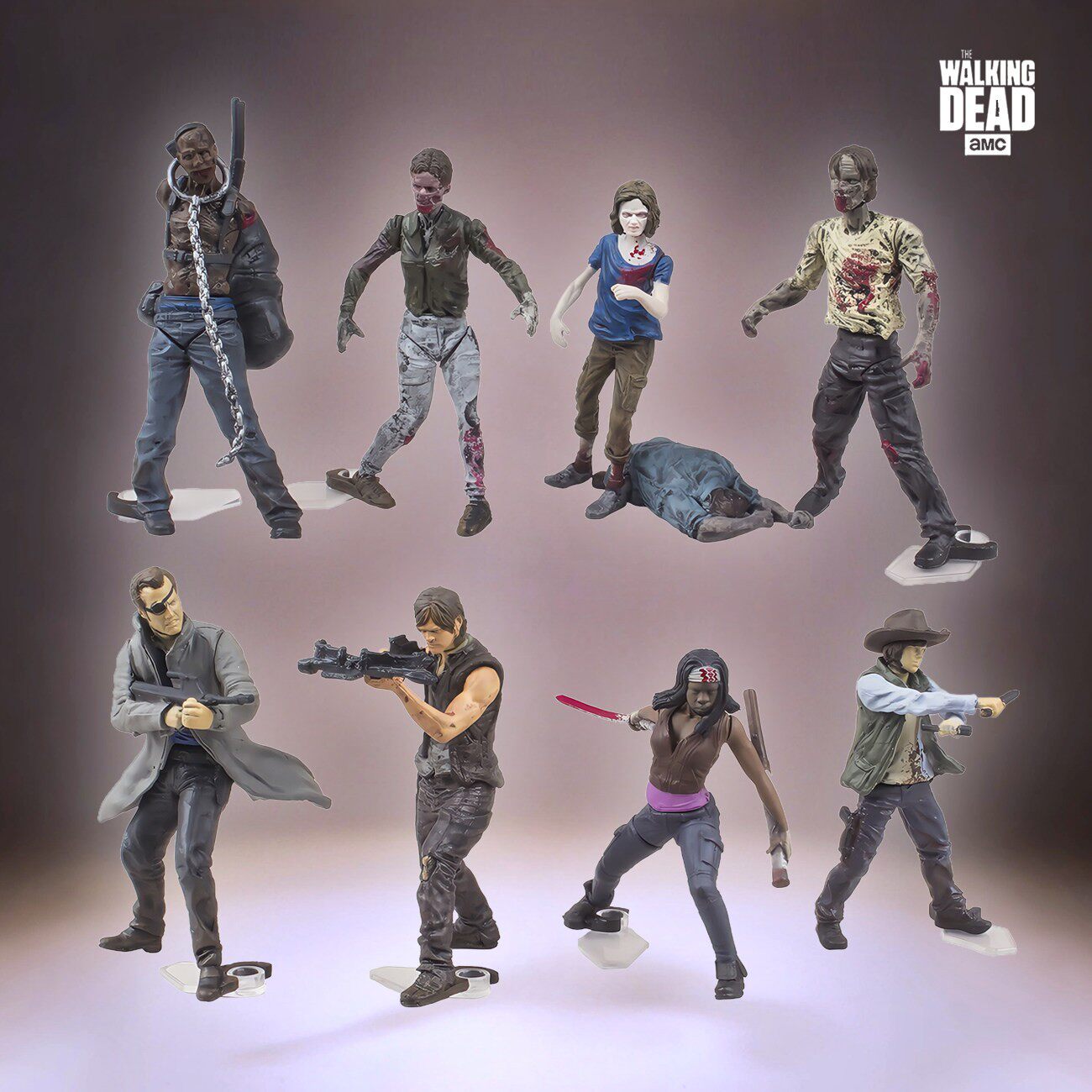 麦克法兰行尸走肉积木盲盒一代迷你人偶套装1/35兼容其他拼装模型 - 实物图