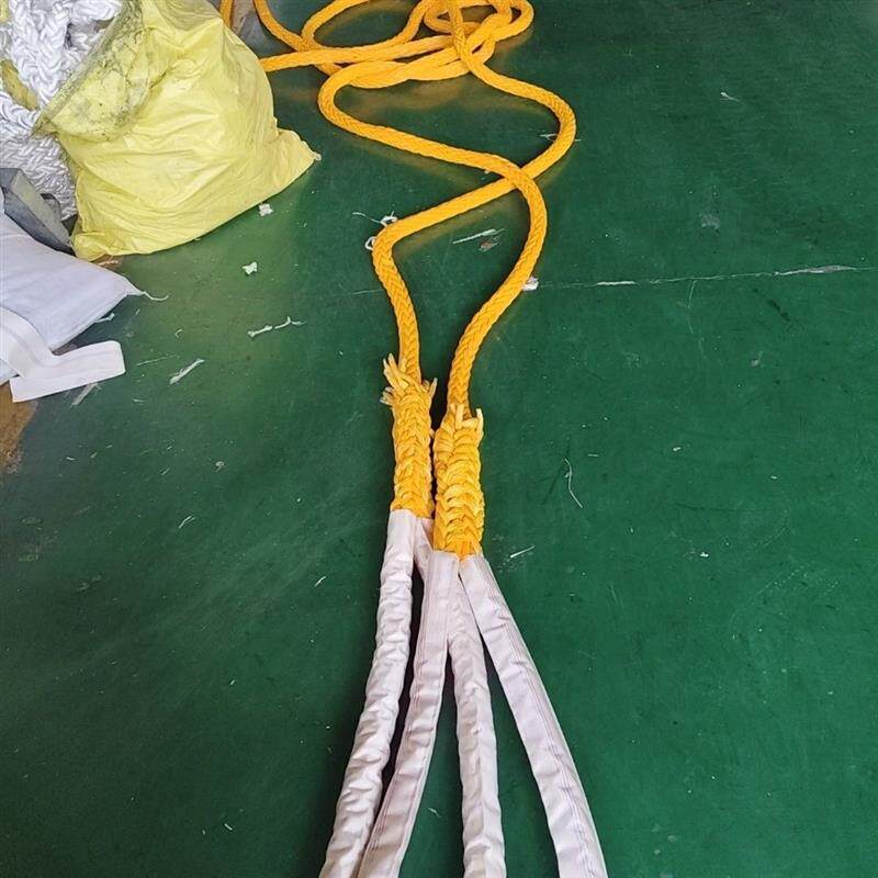 大型拖车绳救援耐磨绳子高分子船用缆绳12股吊拉重力绳矿用绳
