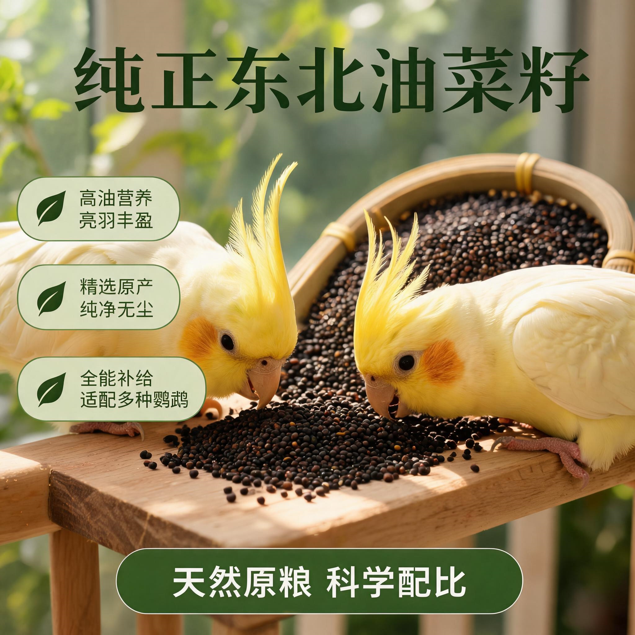 油菜籽牡丹虎皮鸟食鹦鹉饲料东北特产油菜籽鸟粮鹦鹉饲料油料谷物