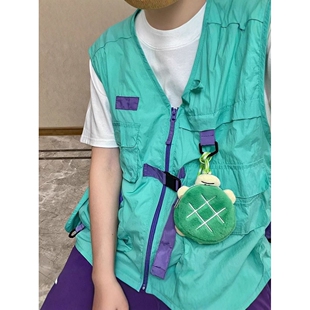 德国高街多口袋机能风撞色工装马甲男女露营日系百搭休闲帅气背心