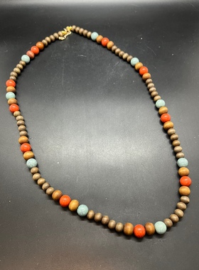 #毛衣链彩色木珠长款项链毛衣链 长度60厘米左右