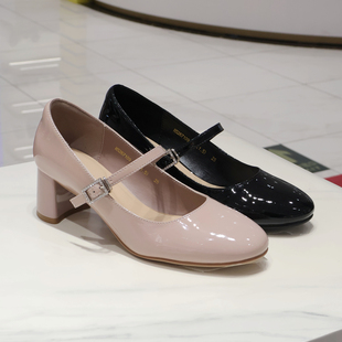 HS267109HARSON哈森2026年春款玛丽珍甜美百搭单鞋粗跟商场新品
