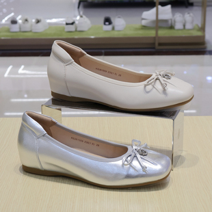 KS261559卡迪娜女鞋 2026年春 蝴蝶结内增高时装鞋 商场新品