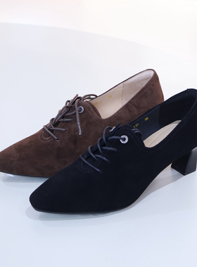 HARSON哈森女鞋 HL257906 2025年秋款系带单鞋 商场新品