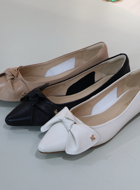 HARSON哈森女鞋 HL256508 2025年秋款蝴蝶结单鞋 商场专柜同款